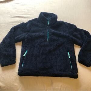 NWT J.Crew Size Medium Kids Navy Sherpa Pullover